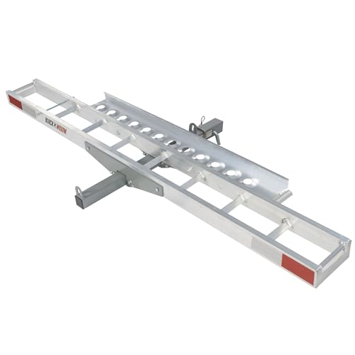 Black Widow Hitch-Mounted Aluminum Motorcycle Carrier