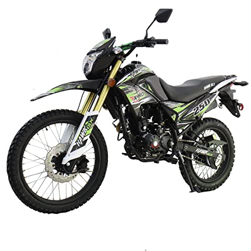 X-PRO Hawk DLX 250 EFI Fuel Injection 250cc Endure Dirt Bike Motorcycle Bike Hawk Deluxe Dirt Bike Street Bike Motorcycle (Green)