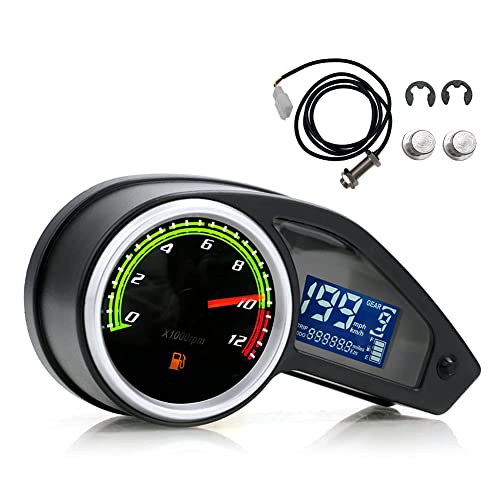 Digital Speedometer, LCD Odometer & Tachometer for Hawk 250