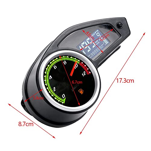 Digital Speedometer, LCD Odometer & Tachometer for Hawk 250
