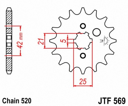 JT Front Sprocket 17T for Kawasaki KL250A