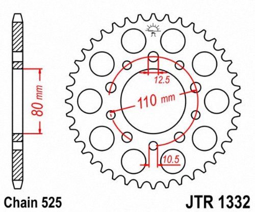 JT-Sprockets JTR1332-40 Rear Sprocket