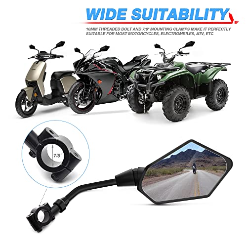 Hawk 250 Motorcycle Wing Mirror - 2 Pack