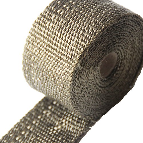 Titanium Exhaust Heat Wrap Roll with Stainless Ties