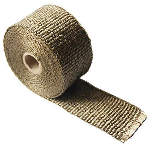 Titanium Exhaust Heat Wrap Roll with Stainless Ties