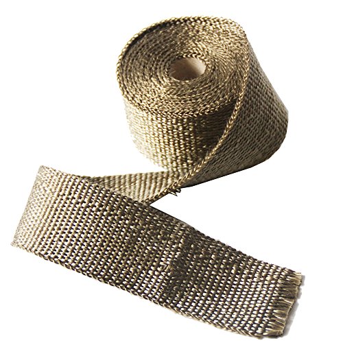 Titanium Exhaust Heat Wrap Roll with Stainless Ties