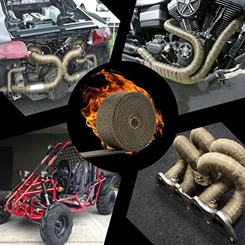 Hawk 250 Motorcycle Titanium Exhaust Heat Wrap - 2" X 50