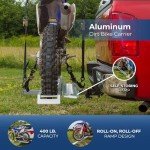 Black Widow Hitch-Mounted Aluminum Motorcycle Carrier