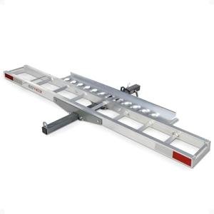 Black Widow Hitch-Mounted Aluminum Motorcycle Carrier
