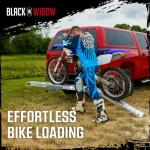 Black Widow Hitch-Mounted Aluminum Motorcycle Carrier