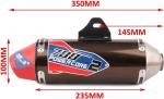 JFG RACING Dirt Bike Slip-On Muffler - Honda CRF150F CRF230F