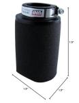 Hawk 250 Motorcycle Black Urethane Flange Pod Filter