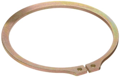 Standard External Retaining Ring, Tapered Section, Axial Assembly, 1060-1090 Carbon Steel, Zinc Yellow Chromate Plated Finish, 5-1/2" Shaft Diameter, 0.125" Thick, Made in US