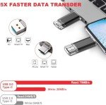 Vansuny 128GB Dual USB C Flash Drive