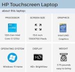 HP 15.6" Touchscreen Laptop with Office License