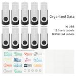 10-Pack 1GB USB 2.0 Flash Drives - Black