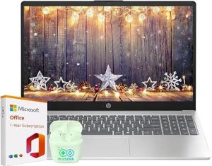 HP 15.6" Touchscreen Laptop with Office & Earphones