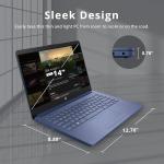 HP 14" HD Laptop with Windows 11, Intel Celeron
