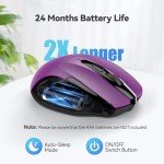TECKNET Wireless Ergonomic Mouse – 6 Buttons, 2600 DPI