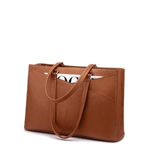 Waterproof Leather Laptop Tote Bag for Women