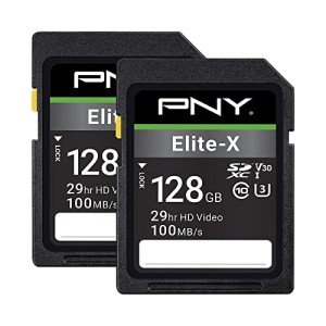 PNY 128GB Elite-X SDXC Memory Card (Pack of 2)