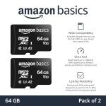 Amazon Basics 64GB MicroSDXC Memory Card 2-Pack