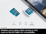 SAMSUNG EVO Select 128GB microSD Card + Adapter