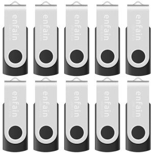 10-Pack 1GB USB 2.0 Flash Drives - Black
