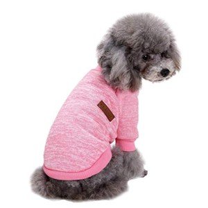 Cozy Pink Dog Sweater for Small Puppies