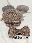 Stylish Wool Newsboy Cap and Bow Tie Set