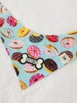 Custom Reversible Dog Bandana - Donut Design