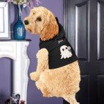 Halloween Ghost Design Dog Hoodie, Cozy & Cute