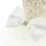 Tiny Dog Wedding Dress with Lace and Bow
