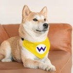 Wario Dog Bandana Collar - Fun Nintendo Style
