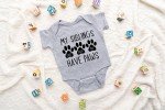 “My Siblings Have Paws” Baby Bodysuit