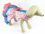 Pink Floral & Blue Polka Dot Dog Dress
