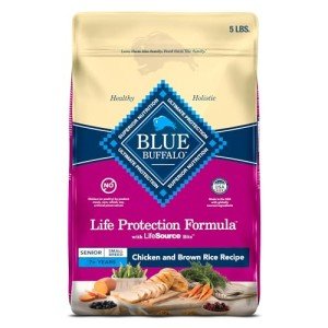 Blue Buffalo Small Breed Senior Dog Food, 5-lb