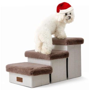 Cozy KISS Foldable Dog Stairs with Storage