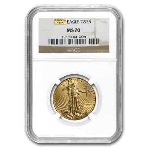 1/2 oz American Gold Eagle Coin MS-70