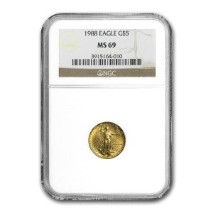 1988 1/10 oz American Gold Eagle Coin MS-69