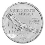 1/10 oz American Platinum Eagle Coin - Random Year