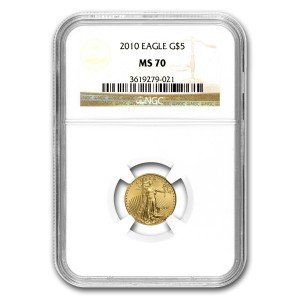 2010 1/10 oz American Gold Eagle Coin MS-70