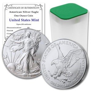 2025 American Silver Eagle Coins - Lot of 20