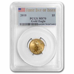 2018 1/10 oz American Gold Eagle Coin MS-70