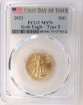 2021 $10 Type 2 American Gold Eagle Coin