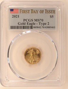 2021 $5 Gold American Eagle 1/10oz Coin
