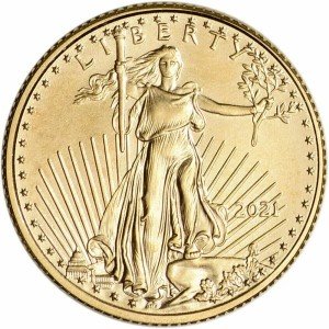 1/10 oz American Gold Eagle Coin in Capsule