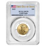 2025 $10 American Gold Eagle 1/4 oz Coin