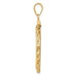 14k Polished Rope Coin Bezel Pendant - Yellow