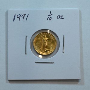 1991 American Gold Eagle Coin - 1/10 Ounce